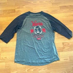 Vans Gray 3/4 Sleeves shirt